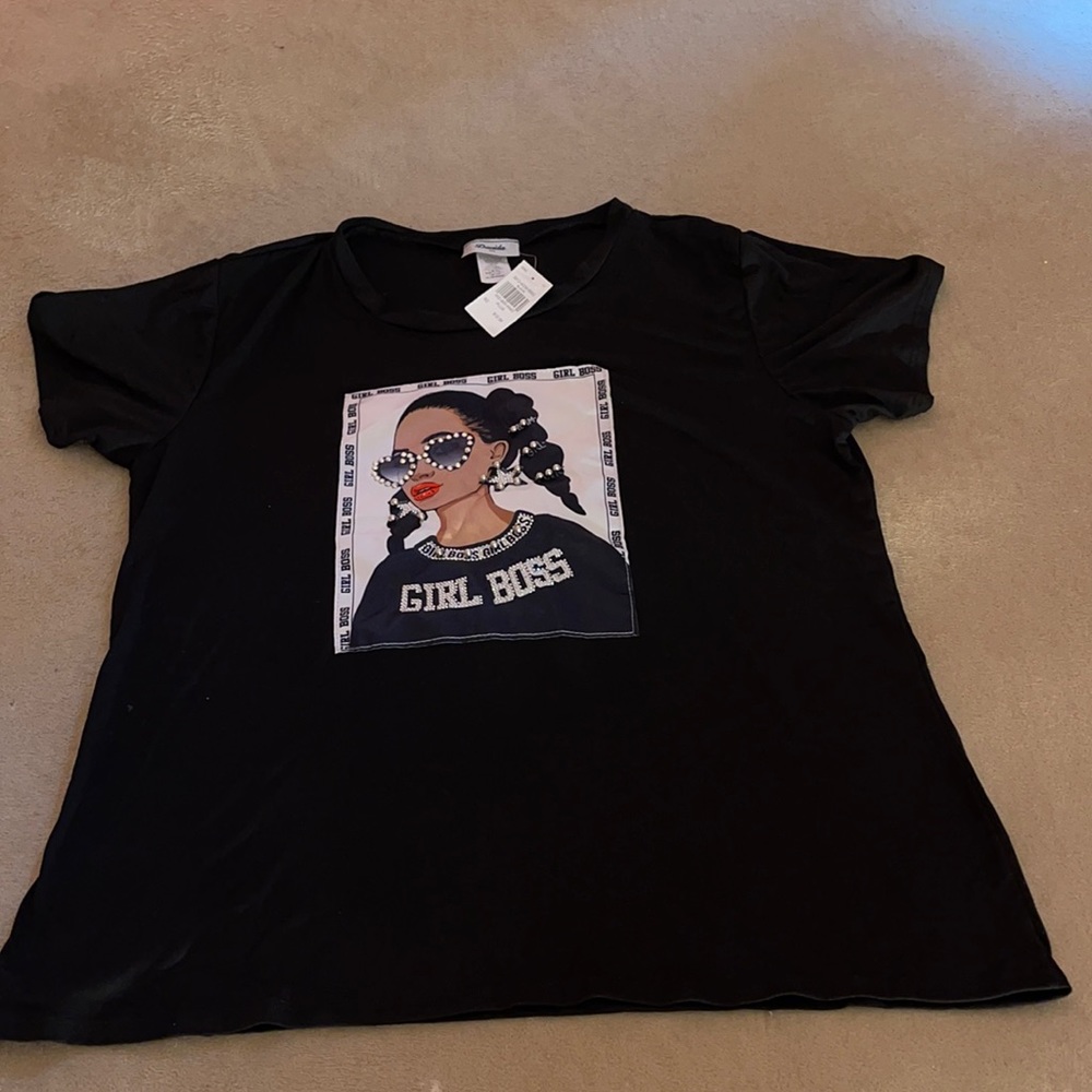 Black graphic tee